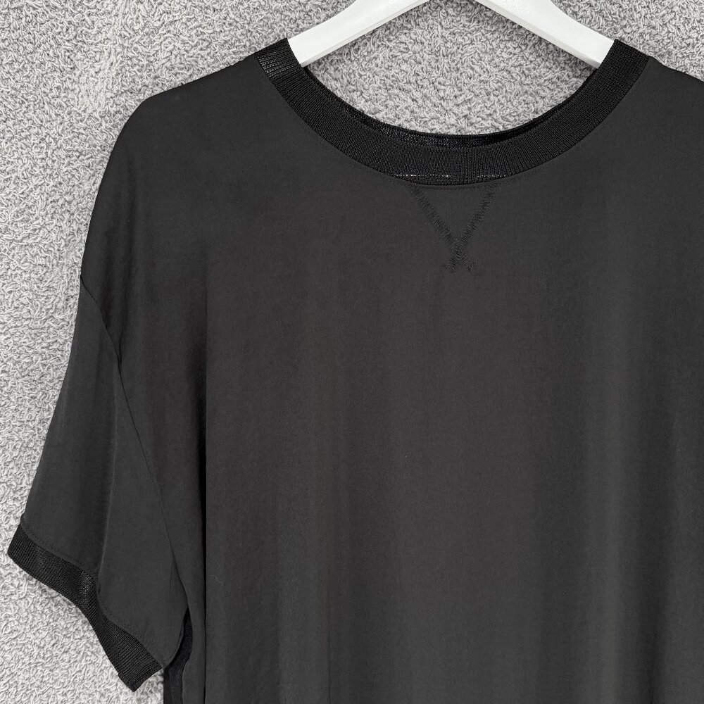 Banana Republic Soft Jersey Mixed-Media Blouse XL